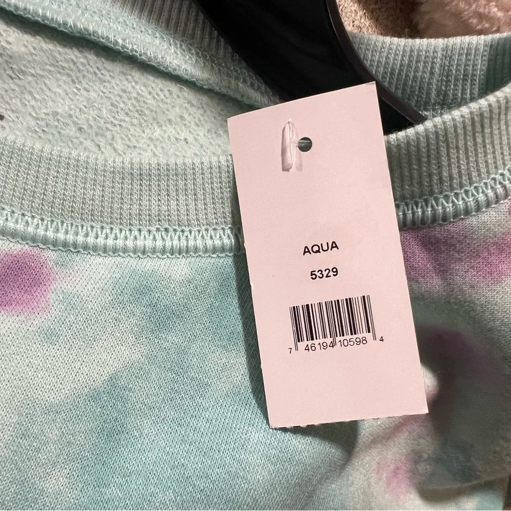 NWT Justice Girls aqua XXL PLUS Tie-Dye Sweatshirt